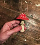 Hand Carved Fly Agaric Mushroom