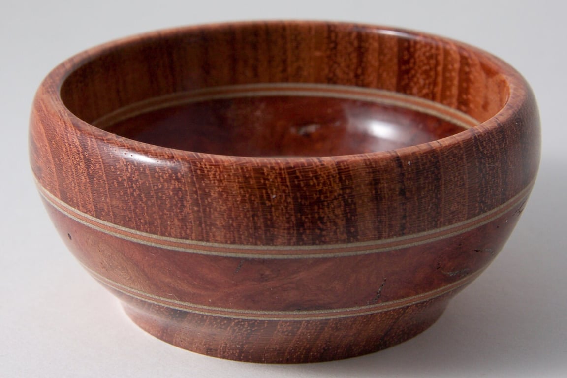 Wooden Bowl - Small Decorative Bowl in Bubinga and Goldfield Burr No. 701