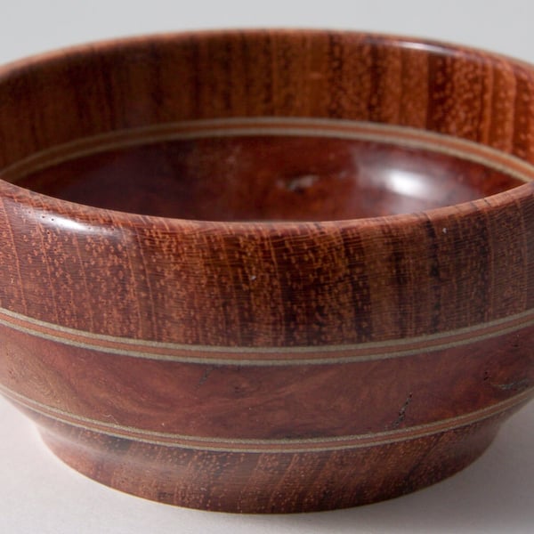 Wooden Bowl - Small Decorative Bowl in Bubinga and Goldfield Burr No. 701