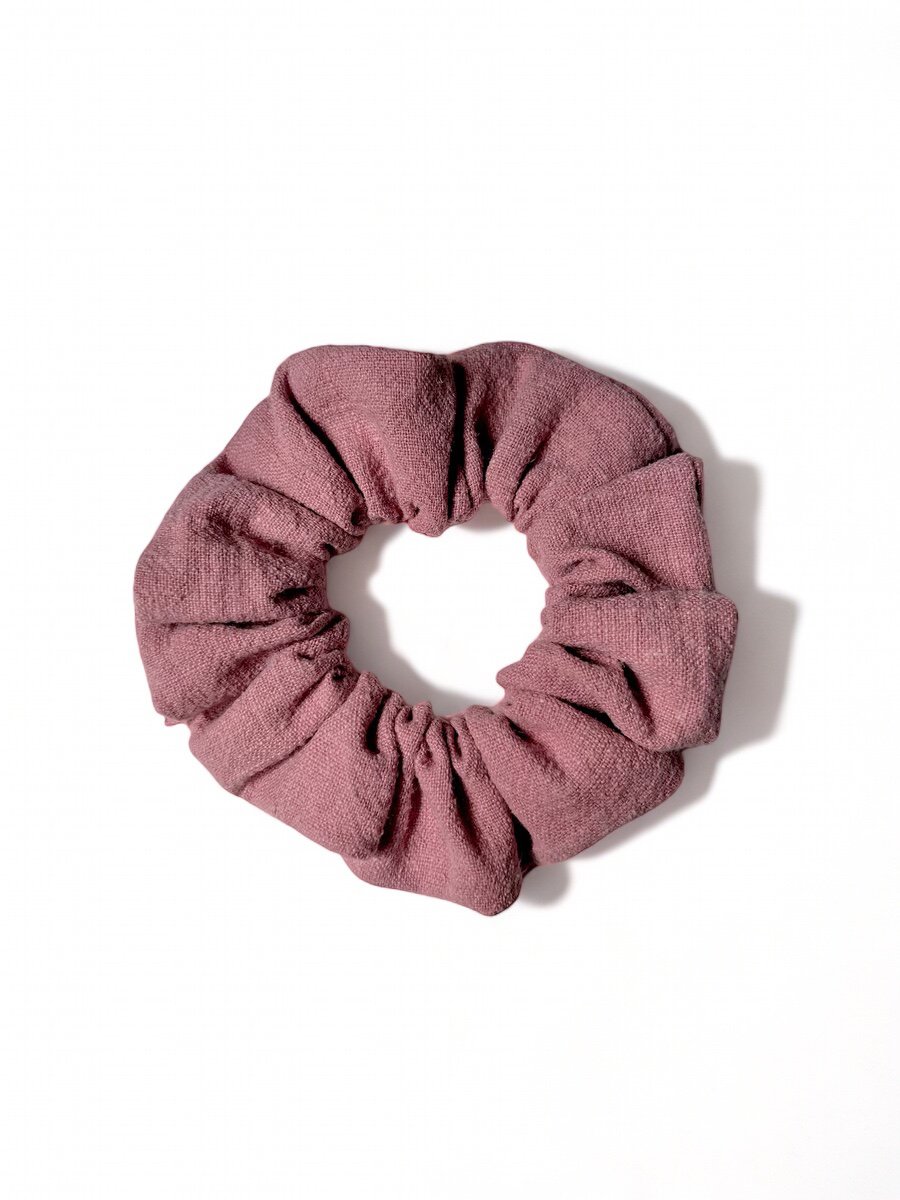 Rustic Rose 100% Linen Scrunchie - XL