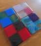 Fused Glass Checkerboard Coasters Colour choice 10cm 