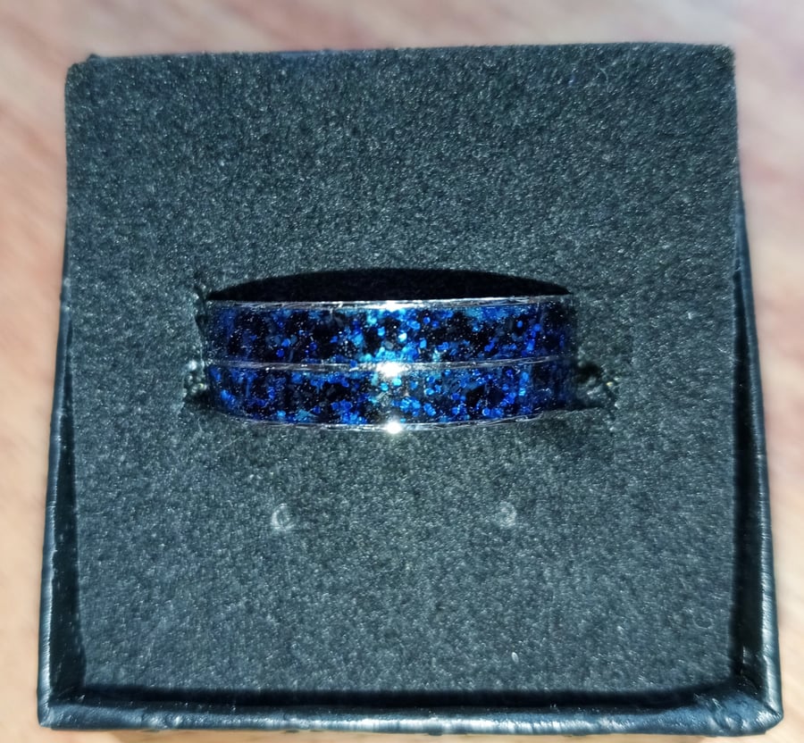 Mens Double Inlay Ring