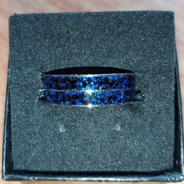Mens Double Inlay Ring
