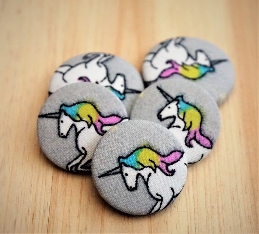Pack Of Five Unicorn Badges