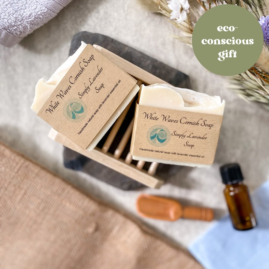 Soap duo gift - 2 soaps and a soap rack (postage included)