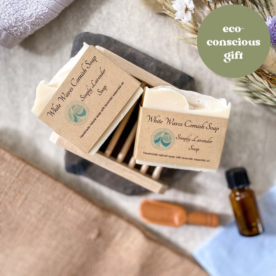 Soap duo gift - 2 soaps and a soap rack (postage included)