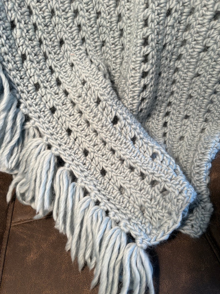 Soft blue baby blanket