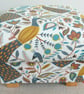 Mustard Peacocks Armchair & Footstool Adult Chair Pouffe Fryetts Fabric Accent - Image 10