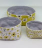 Beautiful bundle, Set of three fabric bowls, baskets - Image 2