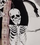 Halloween alternative white skeleton long earrings  - Image 3