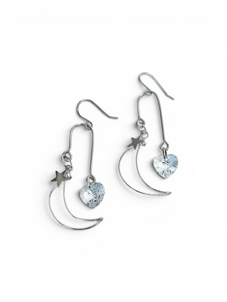Sterling Silver Celestial & Preciosa Crystal Earrings - Gift Boxed