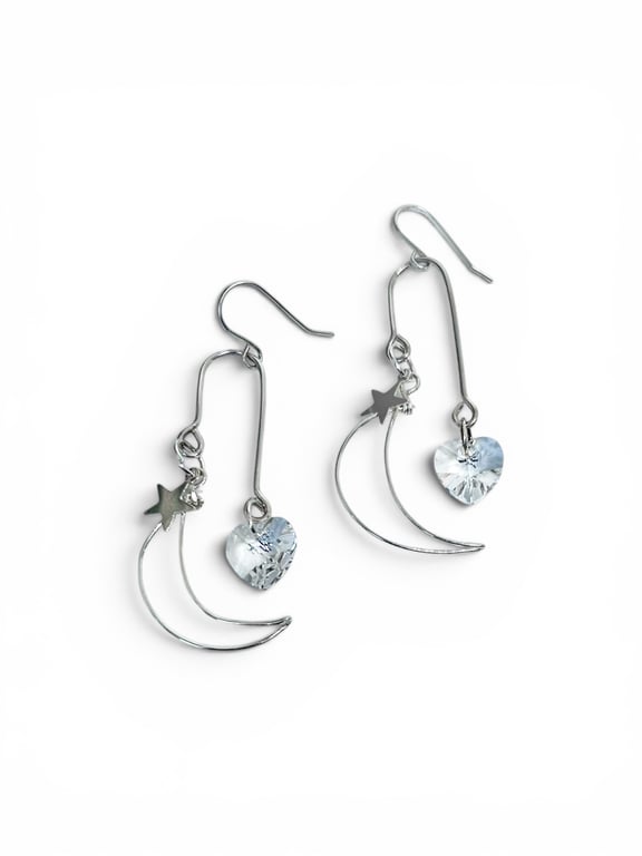 Sterling Silver Celestial & Preciosa Crystal Earrings - Gift Boxed