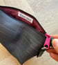 Lined Inner Tube Bag - Dark Pink Zip & Maroon Cyclist Lining - Image 9