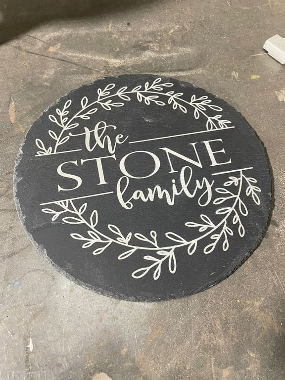 Personalised Laser Engraved Slate Family Platter
