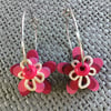 “English Rose” flower earrings