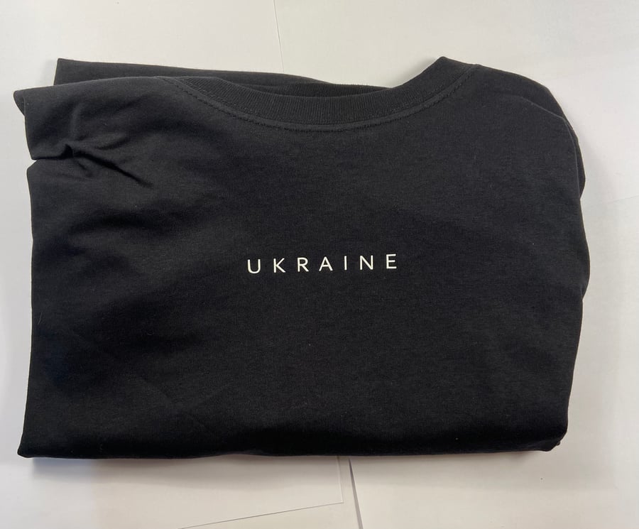 Ukraine black t-shirt cotton printed all sizes available state