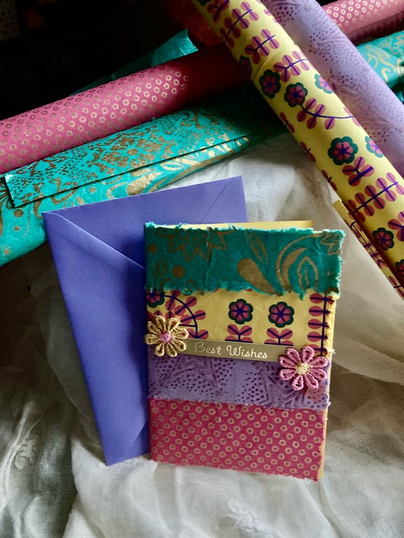 Colourful Best Wishes card