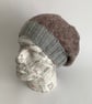 SLOUCH BEANIE hat . ' Riverside' . Soft , wool blend . Grey . Multicoloured. - Image 3