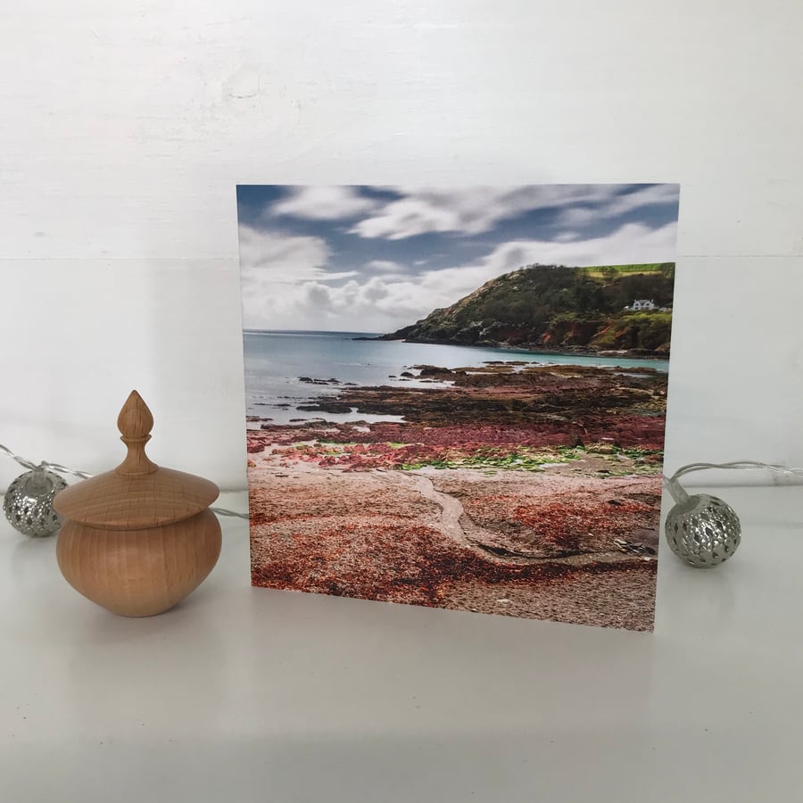 Greetings Card - Blank Photographic Greetings Card - Talland Bay in Cornwall