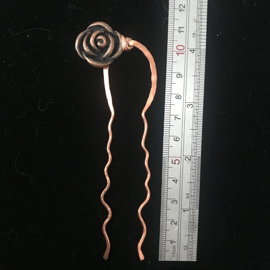 Hair Fork Solid Copper 