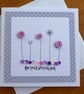 On Your Special Day Card - Flowers, Hearts and Sequins - Lilac and Grey