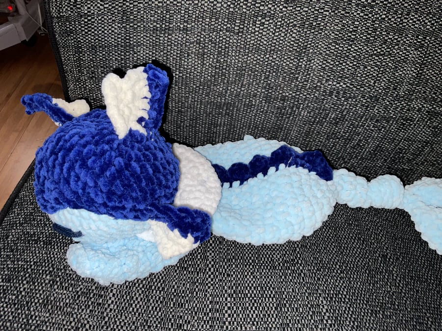 Blue water fox inspired snuggler