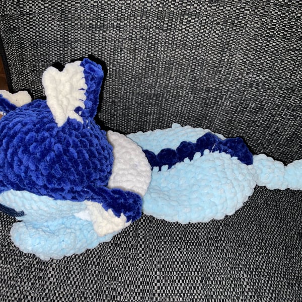 Blue water fox inspired snuggler