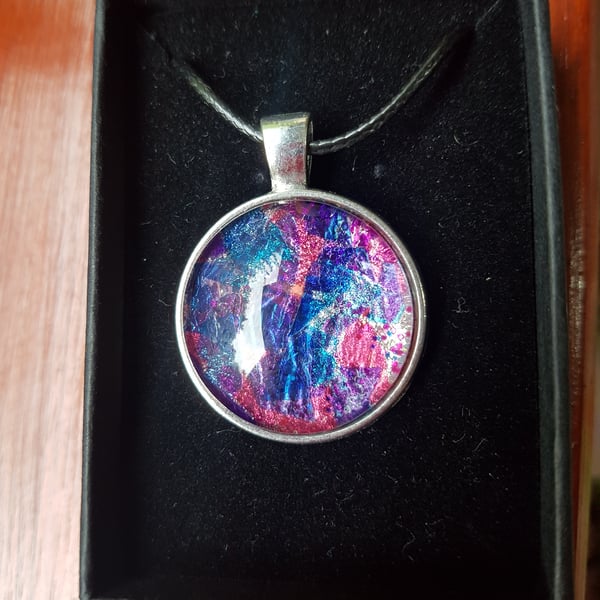 Unique stained glass effect pendant