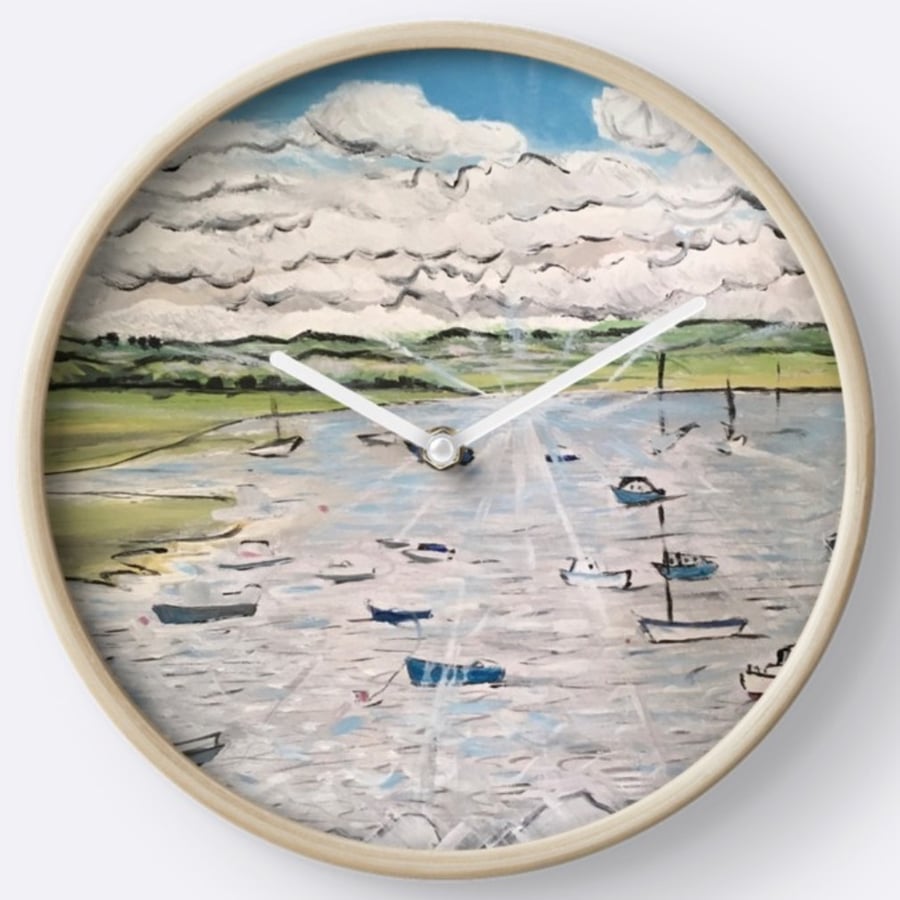 Beautiful Wall Clock Featuring The Painting ‘Calm, Peace, Tranquility’