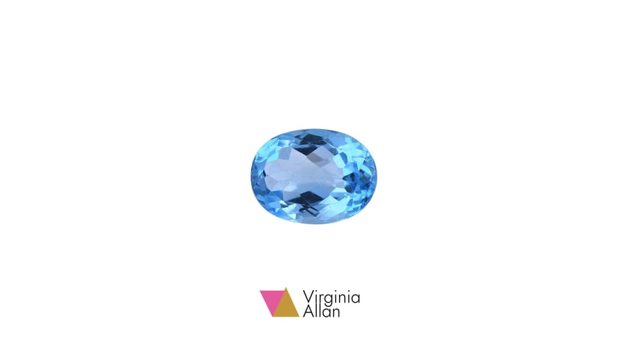 Blue Topaz Ring, December Birthstone, Hammered Sterling Silver, Hallmarked