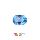 Blue Topaz Ring, December Birthstone, Hammered Sterling Silver, Hallmarked