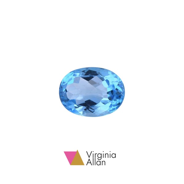 Blue Topaz Ring, December Birthstone, Hammered Sterling Silver, Hallmarked
