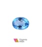 Blue Topaz Ring, December Birthstone, Hammered Sterling Silver, Hallmarked - Image 2