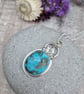 Sterling Silver and Turquoise Gemstone Necklace - JBJ7005 - Image 3