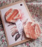 ceramic earrings handmade- reduced- one of a kind no c2 - Image 1