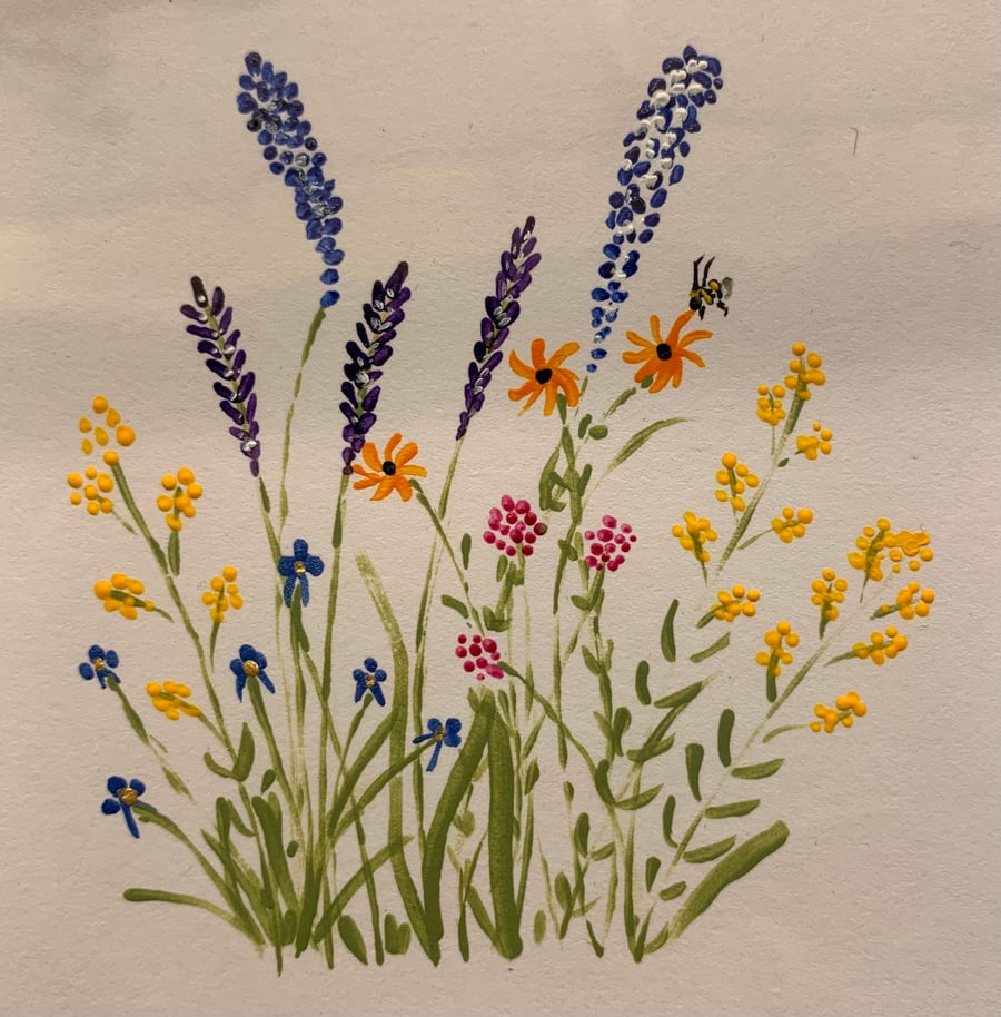 Summer meadow blank card