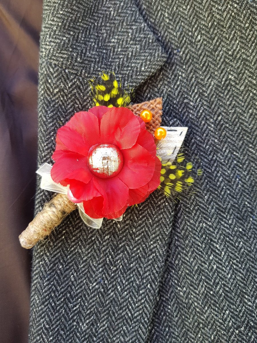 Boho boutonniere for men, pin boutonniere rustic wedding accessories