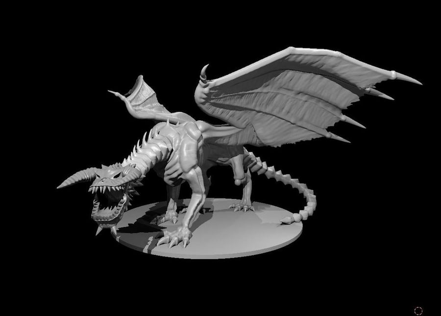 Undead Dragons Dracolich - 3D Printed Resin DnD Pathfinder Figure Mini Miniature