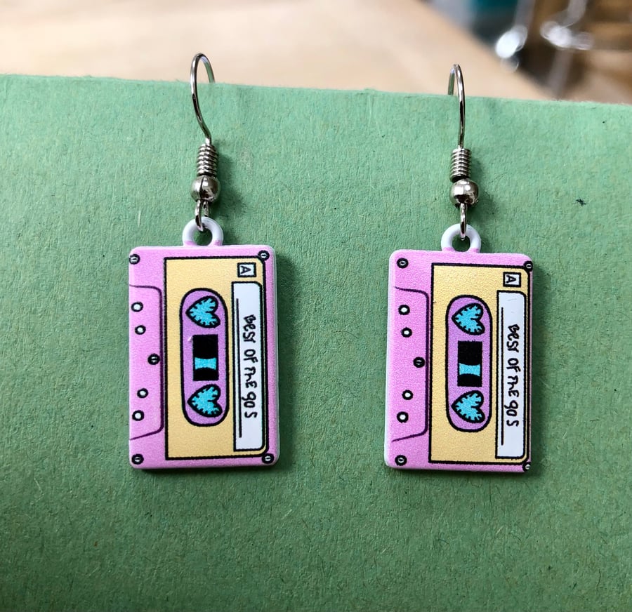 1980s Retro Cassette earrings