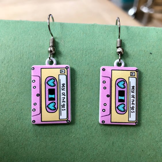 1980s Retro Cassette earrings