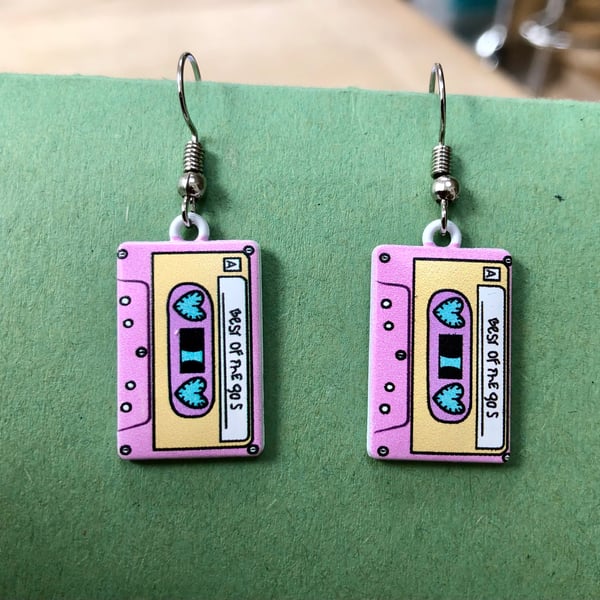 1980s Retro Cassette earrings