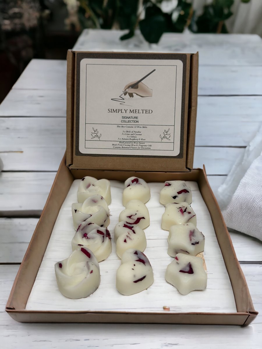Signature Collection Highly Scented Wax Melts, Fresh and Floral Scent Box Set