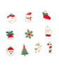 Christmas Charms Set 10pcs Enamel Pendants for Jewelry Making, Crafting & DIY Gi