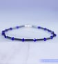Bracelet Hematite and Swarovski stretchy handmade alternative - Image 2