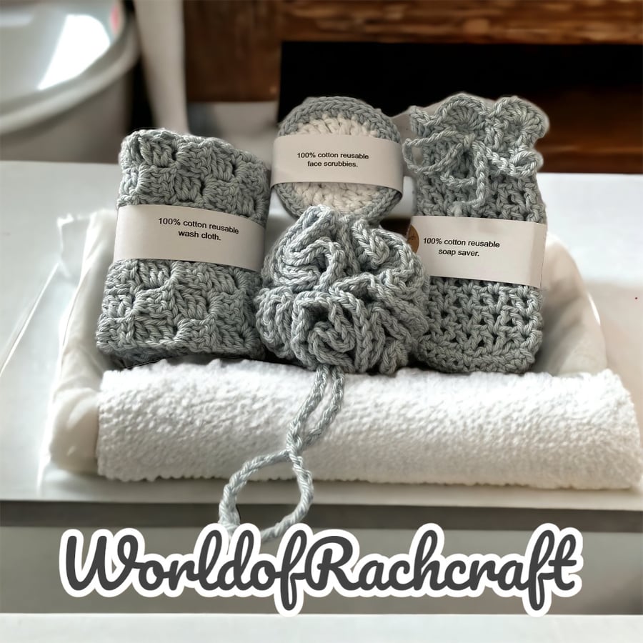 100% cotton bathroom gift set