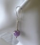Large Amethyst Flower Bud Earrings with Sterling Silver - Image 3