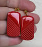 Deep Geometric Textured Earrings - Image 2