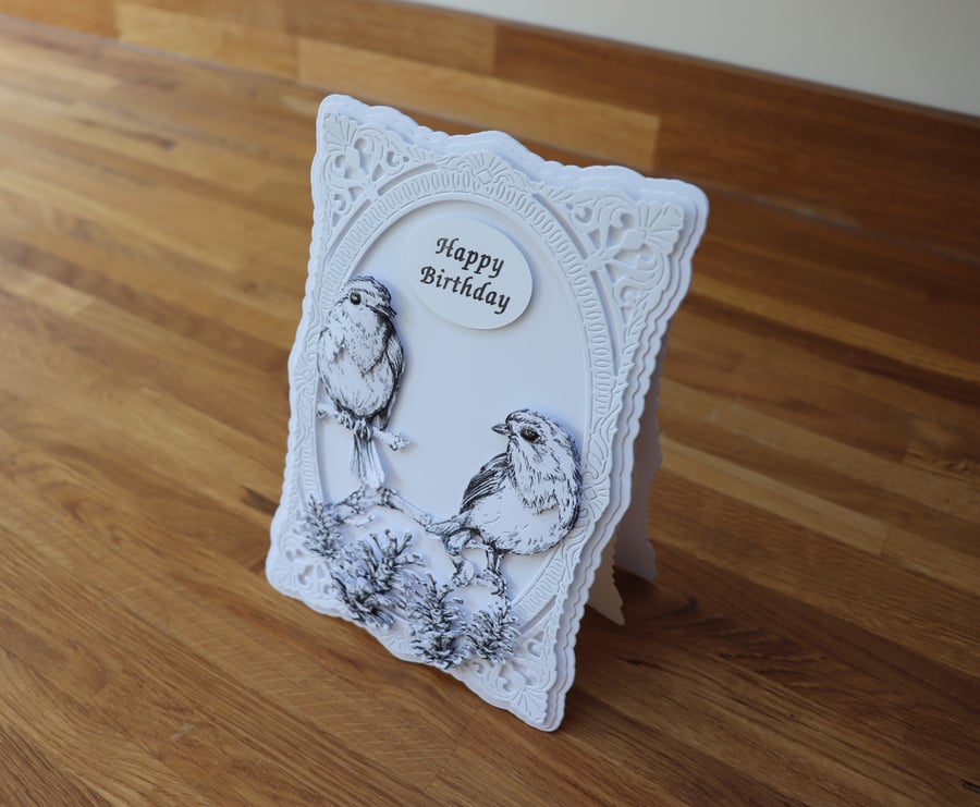 Natures Bird Song Black and white 