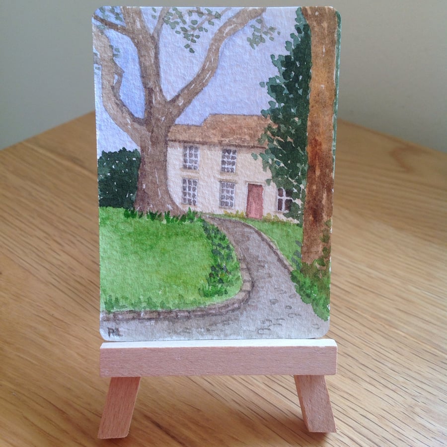 ACEO Original watercolour 'Beyond the Trees'