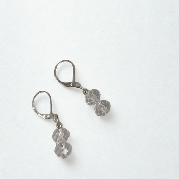 Double Twinkly Crystal Earrings 